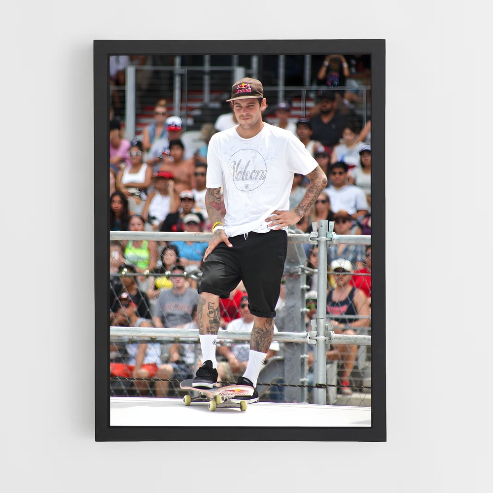 Poster Inked Skater – affiche Skateboard (vue 2)